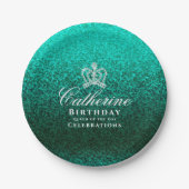 Glittering Crown Green Pappteller (Vorderseite)