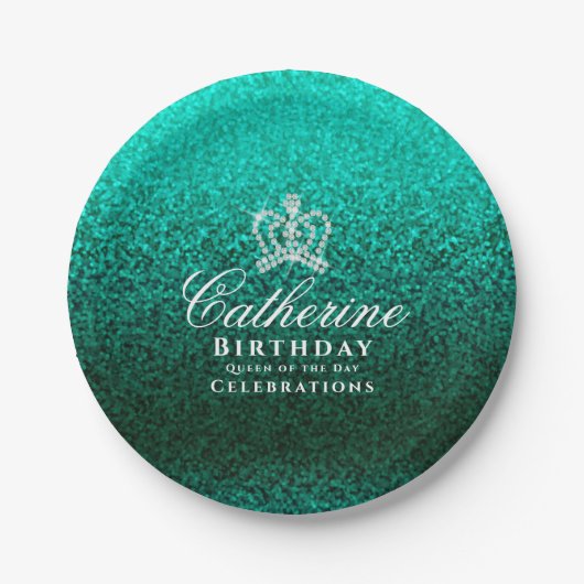 Glittering Crown Green Pappteller (Vorderseite)