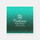 Glittering Crown Green Serviette (Vorderseite)