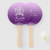 Glittering Crown Lavender Fächer (Vorne und Hinten)