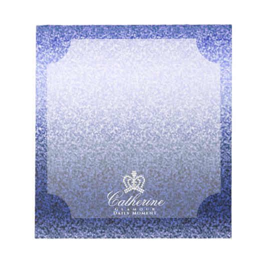 Glittering Crown Lavender Notizblock (Vorderseite)