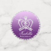 Glittering Crown Lavender Table Confetti Konfetti (Klein Vorderseite)