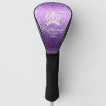 Glittering Crown Lila Golf Head Cover