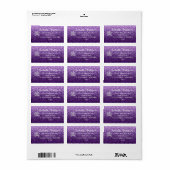 Glittering Crown Lila Lilac Address Label Adressaufkleber (Vorne)