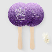 Glittering Crown Lila Lilac Fächer (Vorne und Hinten)