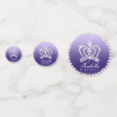 Glittering Crown Lila Lilac Table Confetti Konfetti (Vorderseiten)
