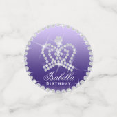 Glittering Crown Lila Lilac Table Confetti Konfetti (Klein Vorderseite)