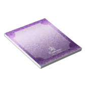 Glittering Crown Lila Notepad Notizblock (angewinkelt)