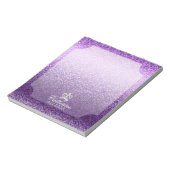 Glittering Crown Lila Notepad Notizblock (Rotiert)