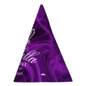 Glittering Crown Lila Partyhütchen (Rechts)