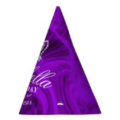 Glittering Crown Lila Partyhütchen (Rechts)