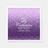 Glittering Crown Lila Serviette (Vorderseite)