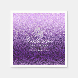 Glittering Crown Lila Serviette
