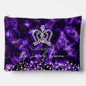 Glittering Crown Lila Zubehörtasche (Vorderseite)