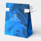 Glittering Crown Luxury Blue Aqua Geschenkschachtel (Rückseite)