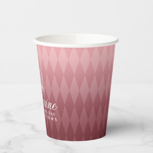 Glittering Crown Luxury Brown Pappbecher (Links)