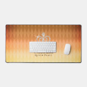 Glittering Crown Luxury Gold Schreibtischunterlage (Tastatur & Maus)