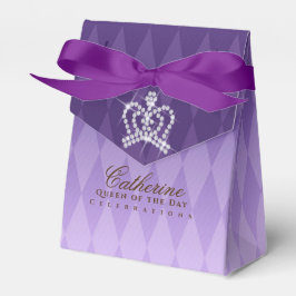 Glittering Crown Luxury Lila Geschenkschachtel