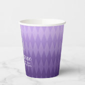 Glittering Crown Luxury Lila Pappbecher (Links)