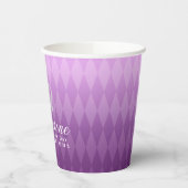 Glittering Crown Luxury Magenta Pappbecher (Links)