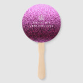 Glittering Crown Magenta Fächer (Rückseite)