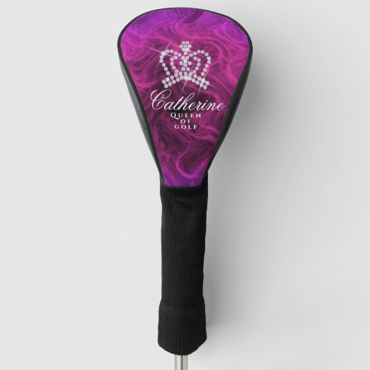 Glittering Crown Magenta Golf Head Cover Headcover (Vorderseite)