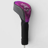 Glittering Crown Magenta Golf Head Cover Headcover (angewinkelt)