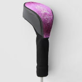 Glittering Crown Magenta Golf Head Cover Headcover (angewinkelt)