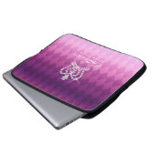 Glittering Crown Magenta Laptopschutzhülle (Vorne Knopf)