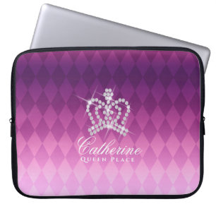 Glittering Crown Magenta Laptopschutzhülle