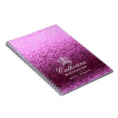 Glittering Crown Magenta Notizblock (Rechte Seite)