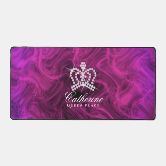 Glittering Crown Magenta Schreibtischunterlage (Vorderseite)