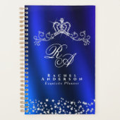 Glittering Crown Monogram Blue Planer (Vorderseite)