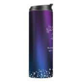 Glittering Crown Monogram Lila Blue Thermosbecher (Nach links gedreht)
