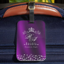 Glittering Crown Monogram Magenta