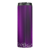 Glittering Crown Monogram Magenta Thermosbecher (Rückseite)