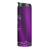 Glittering Crown Monogram Magenta Thermosbecher (Nach rechts gedreht)