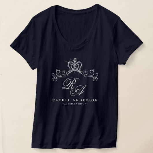 Glittering Crown Monogram T-Shirt (Ablage )