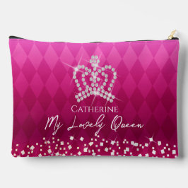 Glittering Crown Red Accessory Pouch Zubehörtasche