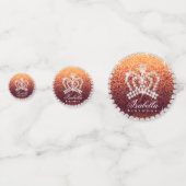 Glittering Crown Red Gold Table Confetti Konfetti (Vorderseiten)