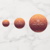 Glittering Crown Red Gold Table Confetti Konfetti (Rückseiten)