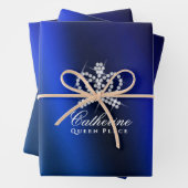 Glittering Crown Royal Blue Geschenkpapier Set (Beispiel)