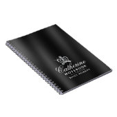 Glittering Crown Satin Black Notizblock (Rechte Seite)