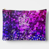 Glittering Crown Sequin Magenta Zubehörtasche (Vorderseite)