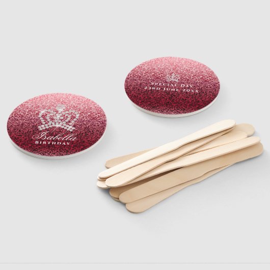 Glittering Crown Wine Fächer (Non-assembled)