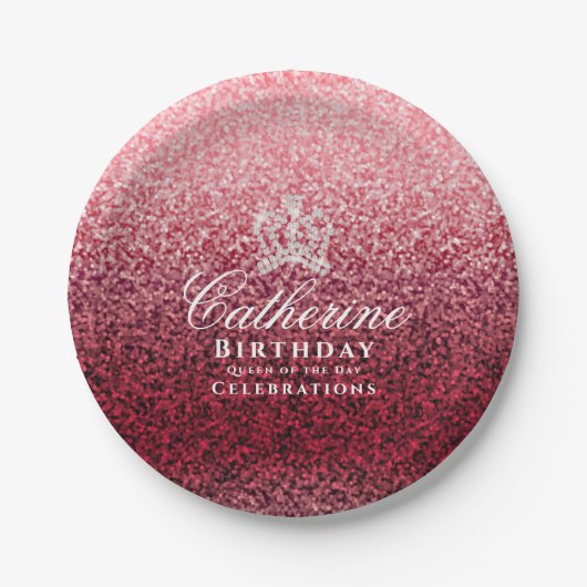 Glittering Crown Wine Pappteller (Vorderseite)