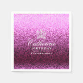 Glittering Crown Wine Serviette (Vorderseite)