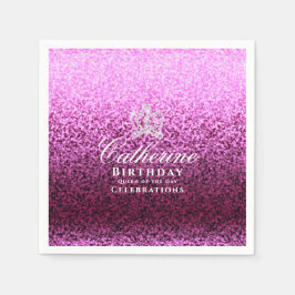 Glittering Crown Wine Serviette