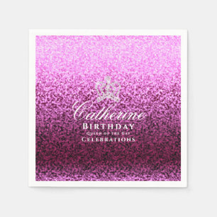 Glittering Crown Wine Serviette