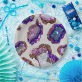 Glittering Crystal Geode Pappteller (Party)